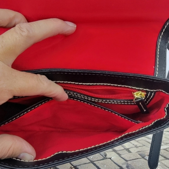 Dooney and Bourke Saffiano Kyra crossbody black European leather see more... - Picture 7 of 16